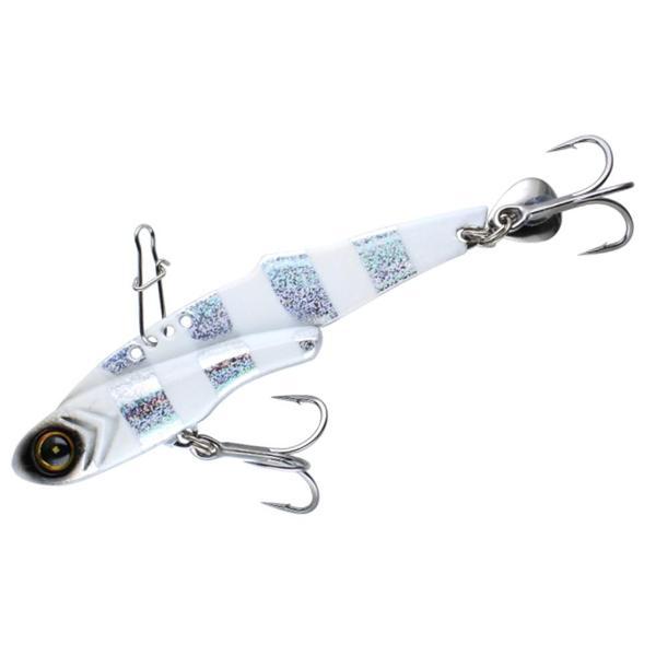 Hayabusa FS 441 Jack Eye Frilly 8.3cm 30gr Vibrasyon Yem  Silver Zebra Blue Glow - Image 1