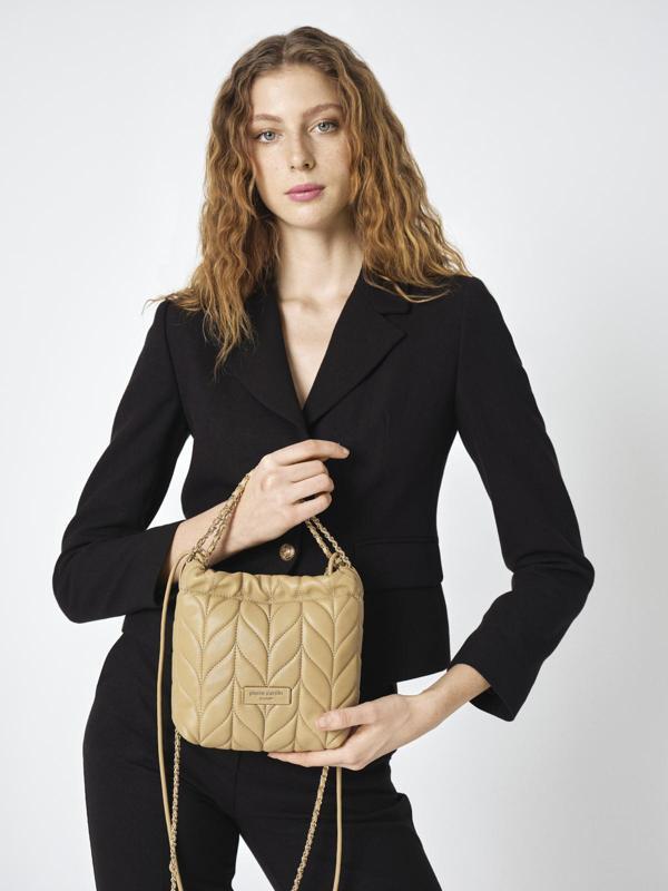 Pierre Cardin Kadın Çapraz Kapitone Çanta Bej 05PC25Y10104 - Image 1