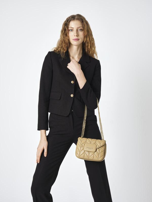 Pierre Cardin Kadın Çapraz Kapitone Çanta Bej 05PC25Y10106 - Image 1