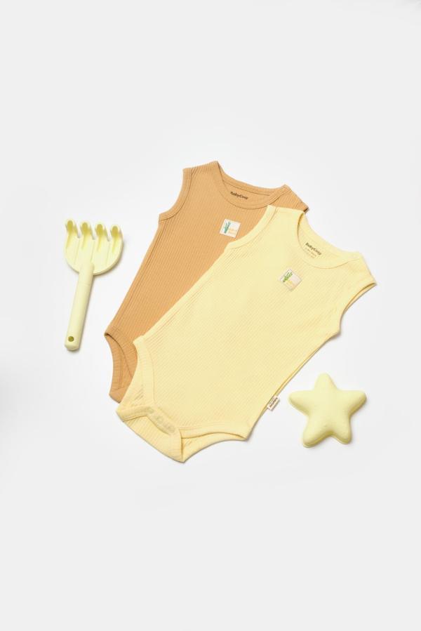 Bebek 2 Parça Kolsuz Body, %50 Bambu - %50 Organik Pamuk, Bebek ve Yenidoğan Serisi - CSYB9013 - Image 1