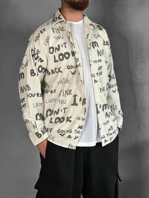 Gabardin Kumaş Love Spor Gömlek - Image 1
