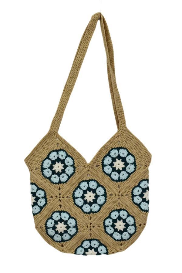 El Örgüsü Motif Desenli İçi Astarlı Omuz Çanta BGL-ST04725 - Image 1