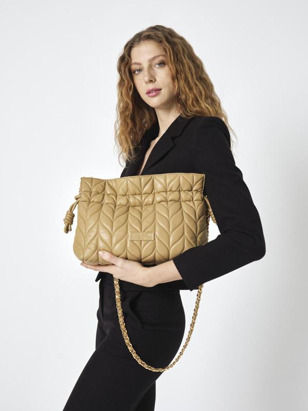 Pierre Cardin Kadın Kapitone Omuz Çantası Bej 05PC25Y10105 - Image 1