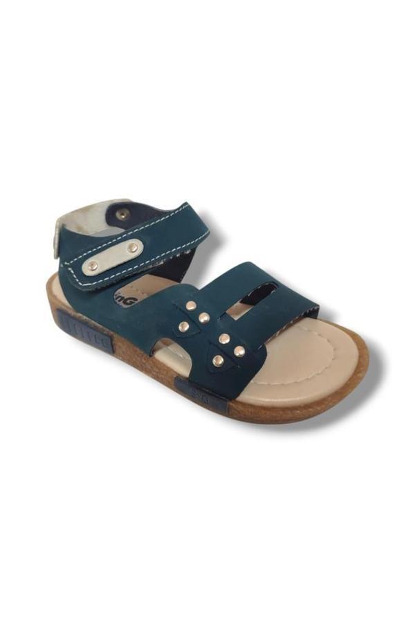 Şiringenç 1577-20 Tek Bant Cırtlı Erkek Çocuk Sandalet Lacivert 26-30 - Image 1