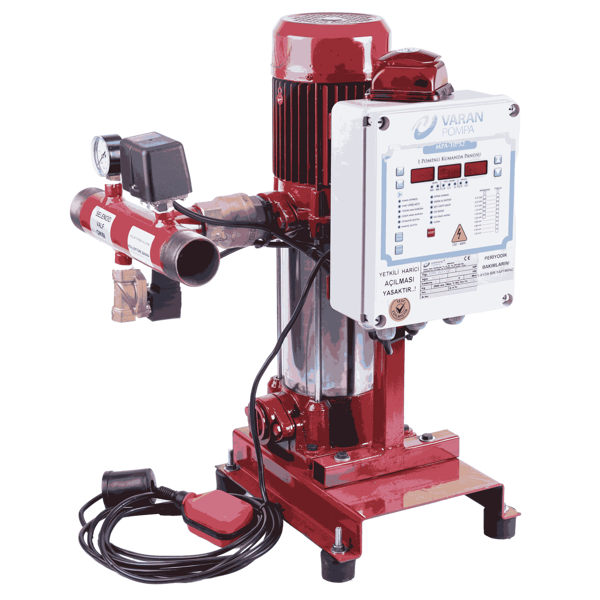 Varan PVM12-8x1 YHID Tek Pompalı Yangın Hidroforu 6,3 HP / 4,7 kW, Trifaze 380 V, Test Programlı - Image 1