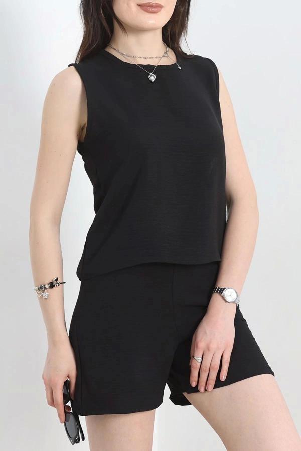 Şortlu Ayrobin takım siyah - Image 1