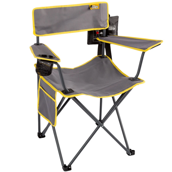 Funky Chairs Camper Katlanabilir Kamp Piknik Sandalyesi - Gri/Sarı - Image 1