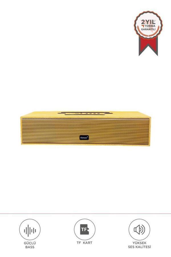 Torima KTS-1738 Ahşap Bluetooth Hoparlör | Telefon Standı, Derin Bas, USB + TF Kart Girişli, Taşınabilir ve Şarjlı Speak - Image 1