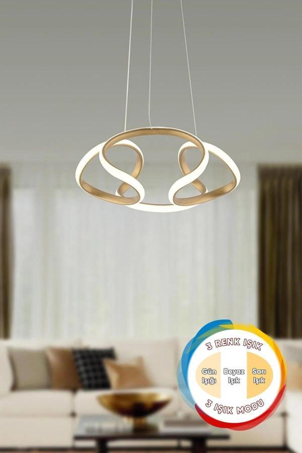 Lucky Homes Led Avize 3 Renk Küçük Dron Toplu Eskitme Renk (Salon,Mutfak,Yatak Odası,Koridor) - Image 1