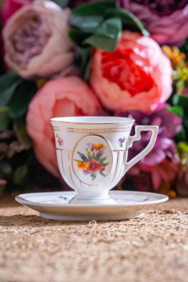 Acar Shirley 6 Kişilik Porselen Kahve Fincanı Takımı Desen1 6055 - Image 1