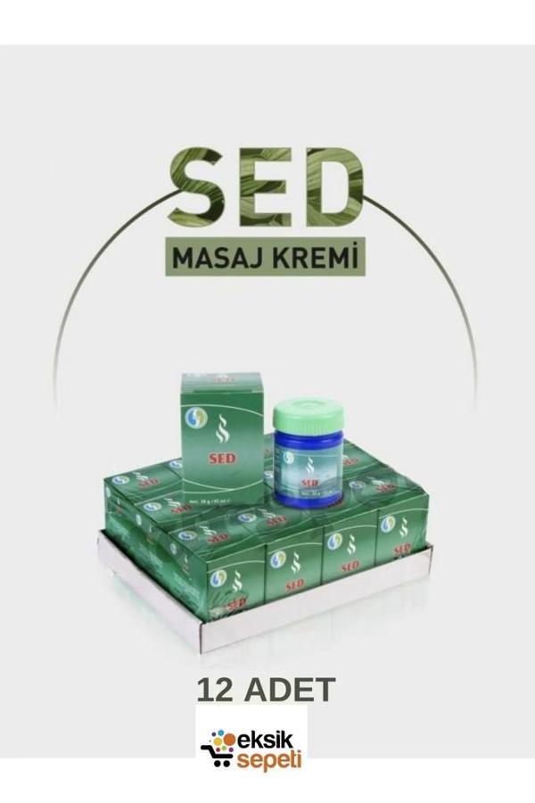 SED Masaj Kremi Buharlaşan Mentollü Naneli Vazelin Merhem 12 ADET - Image 1