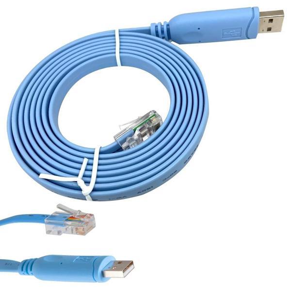 Ayt Powermaster PM-25874 USB FT232RL Chip to RJ45 Ethernet Kablo 1.5 Metre İnternet Girişli Usb Çıkışlı Kablo - Image 1
