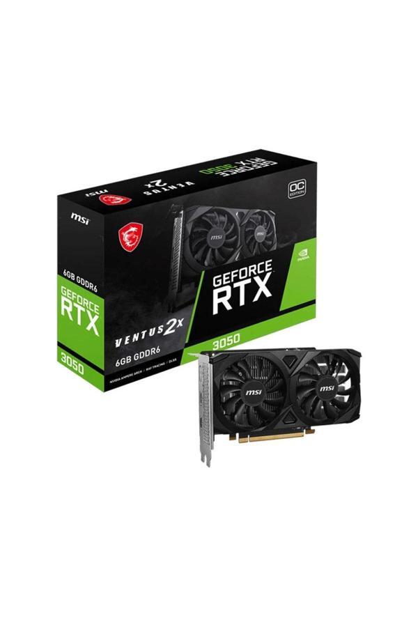 Msi Vga Geforce Rtx3050 Ventus 2X E 6G Oc Rtx3050 6Gb Gddr6 96B Dx12 X8 (1Xdp 2Xhdmı) Ekran Kartı - Image 1