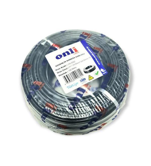 Onli 2+1 Pe 1X0,50 Mini Coax 2X0,50Mm 500 Metre Dış Ortam Cca Kamera Kablosu - Image 1