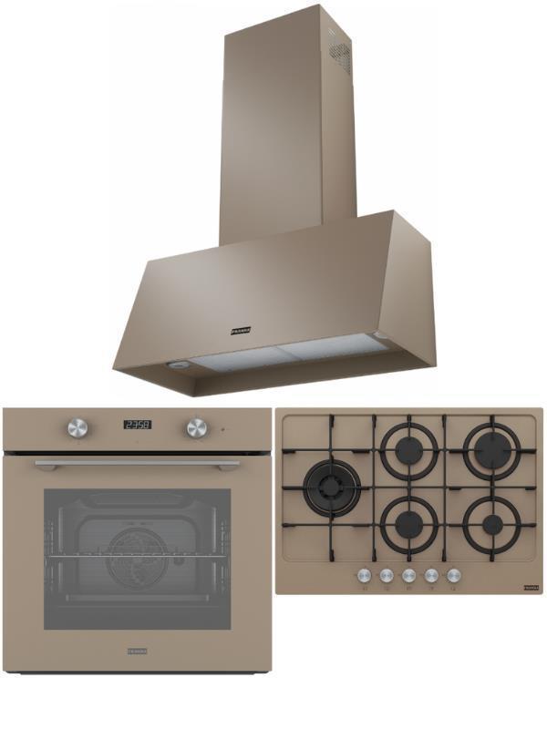 Franke Trendline Oyster Ankastre Set (FHMA 755 4G DCL OY C Ocak/FMA 86 H OY Fırın/Trendline 70 OY Davlumbaz) - Image 1