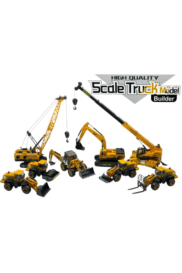 İnşaat Araçları Seti Kepçe Dozer Vinç Ayaklı Vinç Silindir Forklift Kar Küreyici - Image 1