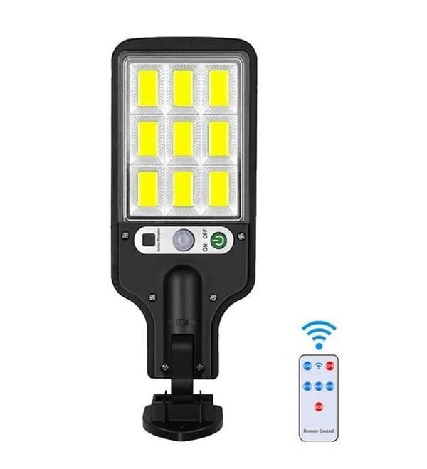 Uzaktan Kumandalı 6 Gözlü 120 Led'li Solar 3 Modlu Hareket Sensörlü Su Geçirmez Bahçe-Kapı Önü Sokak Lambası Projektör - Image 1