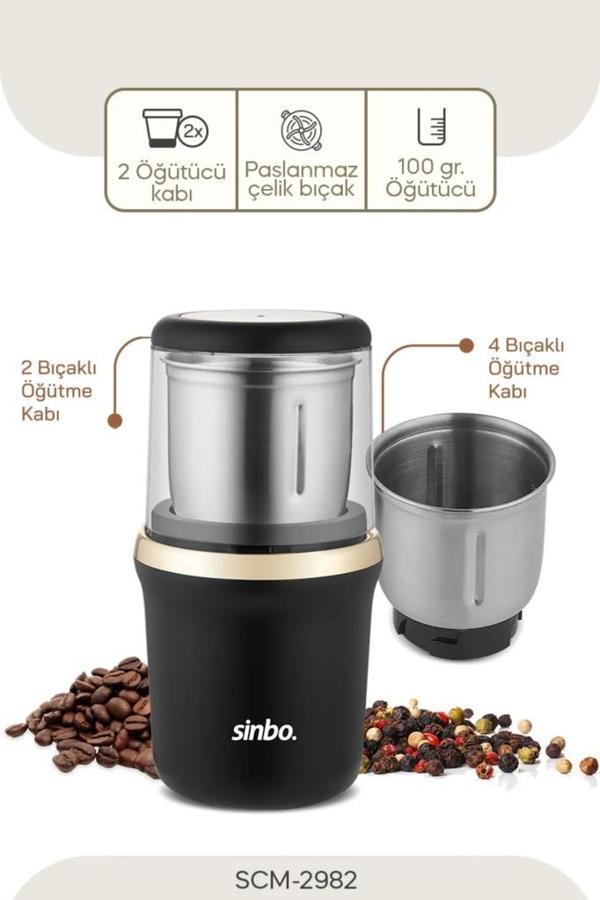 Sinbo Kahve Ve Baharat Öğütücü Gold Scm-2982 - Image 1