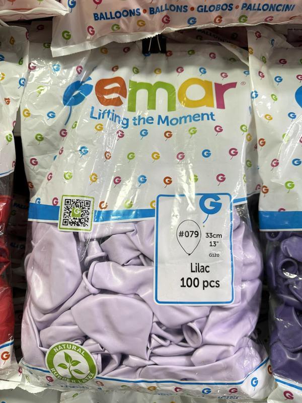 Gemar Parti Doğum Günü Organizasyon Balon - 33 Cm. - Lila - 100 Adet  - Image 1