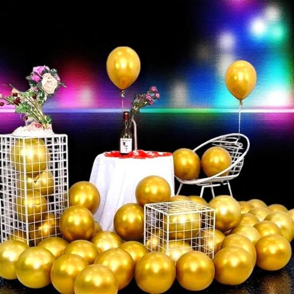 ULTRA YÜKSEK KALİTE 50 ADET GOLD KROM BALON AYNALI BALON PARLAK BALON METALİK BALON KROM GOLD BALON - Image 1