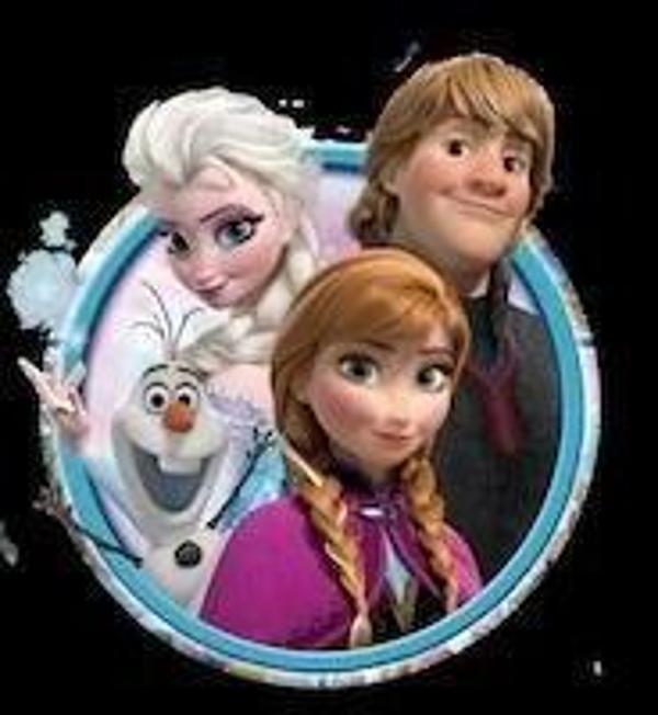 Elsa Anna Olaf Şekerli Kağıt Baskı (21 X 29 Cm) - Image 1