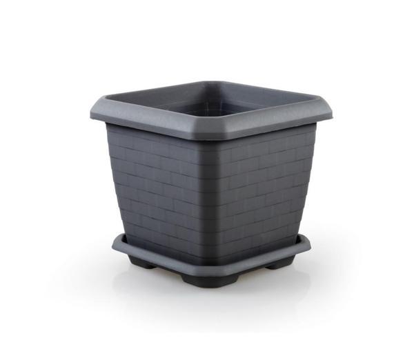 Omnipazar SO-HK03 Hisar Kare Tabaklı Saksı 25.5 litre No 3 - Image 1