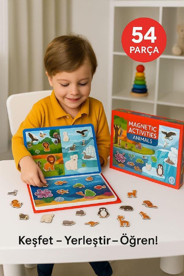 Hayvanları Tanı – Mıknatıslı Eğitici Set – 54 Parça - Image 1