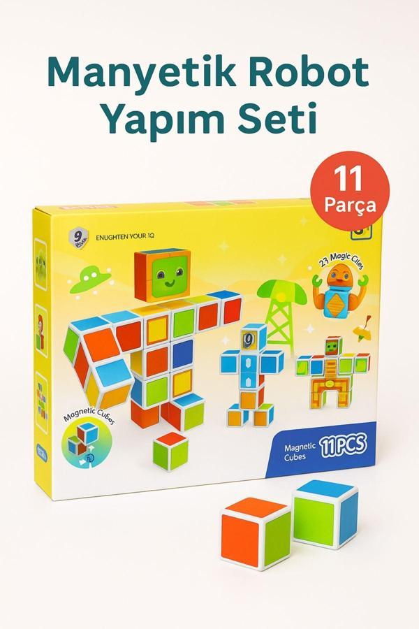 Minik Mühendis – Manyetik Robot Blokları 11 Parça - Image 1