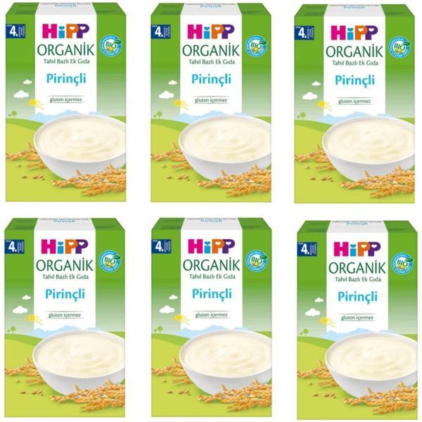 Hipp Organik Pirinçli Tahıl Bazlı 4+ Ay Kaşık Maması 200 gr 6 ADET - Image 1