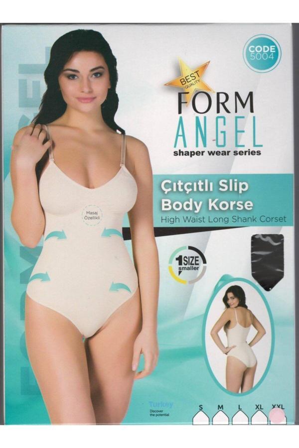 Form Angel Siyah 5004 Çıtçıtlı Slip Body Korse - Image 1