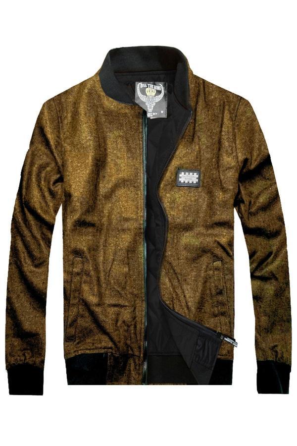 slim fit kaşe kolej mont--camel-- - Image 1