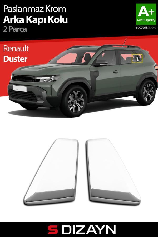 S-Dizayn Renault Duster Krom Arka Kapı Kolu 2 Prç. 2024 Üzeri A+ Kalite - Image 1