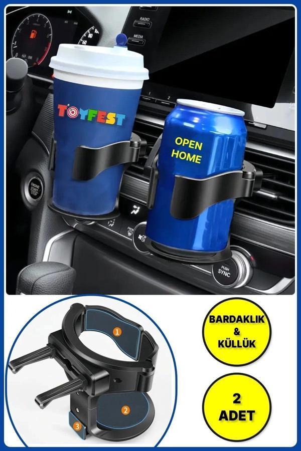 2 Adet-otomobil Bardak Tutucu - Araba Küllük & Bardaklık Tutacağı - Image 1
