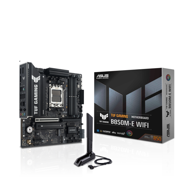 ASUS TUF GAMING B850M-E WIFI B850M DDR5 (Vga Yok) GLan 2.5G mATX HD DP TYP-C M2 WIFI BT AM5 AMD Anakart - Image 1