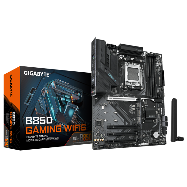 GIGABYTE B850 GAMING WIFI6, 4xDDR5, 3xM.2, DP, HDMI, Type-C, Wi-Fi6E, Bluetooth 5.3, AM5 Soket GAMING Anakart - Image 1