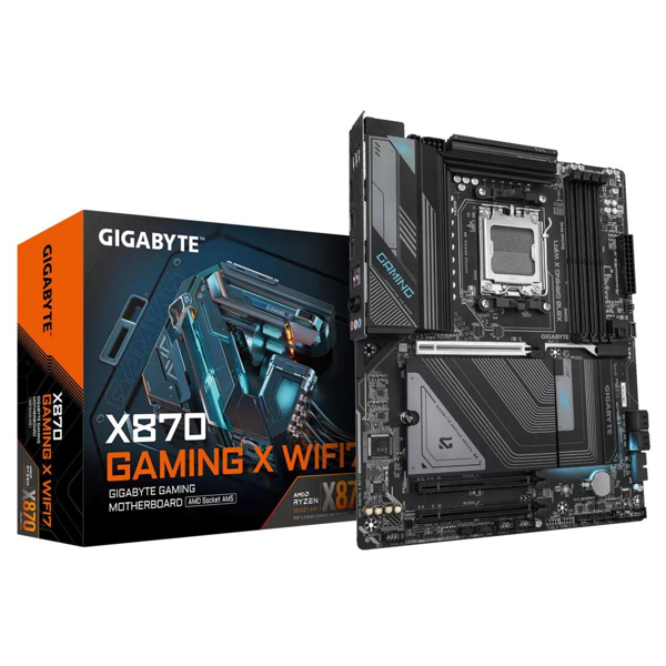 GIGABYTE X870 GAMING X WIFI7 G10, 4xDDR5, 3xM.2, DP, HDMI, Type-C, Wi-Fi 7E, Bluetooth 5.4, AM5 Soket GAMING Anakart - Image 1