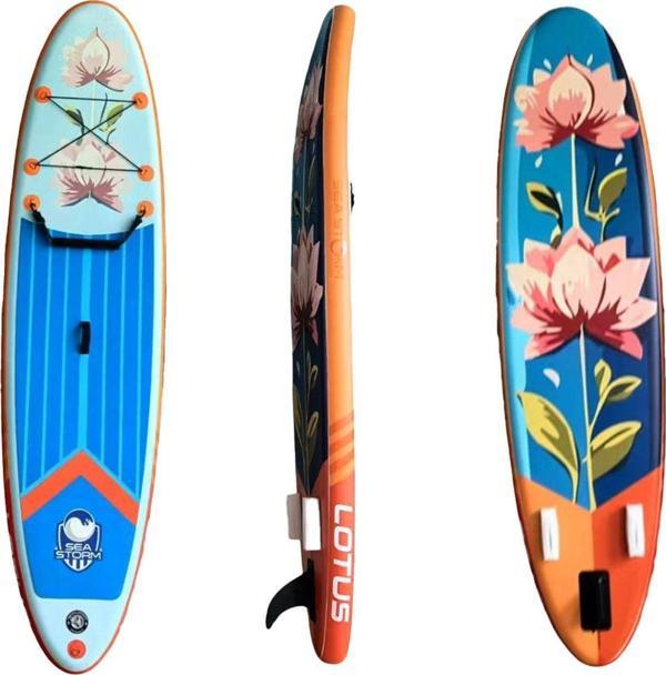 Seastorm Sup Şişme Sörf Tahtası Stand Up Paddle Board 320*79*15 Cm Model.Y-6 Lotus-1 - Image 1