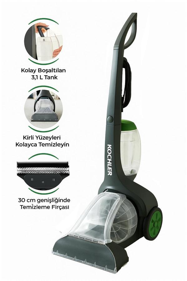 AquaPro VC9390 Halı ve Koltuk Yıkama Makinesi – 7m Kablo, Kolay Taşınabilir Tasarım - Image 1