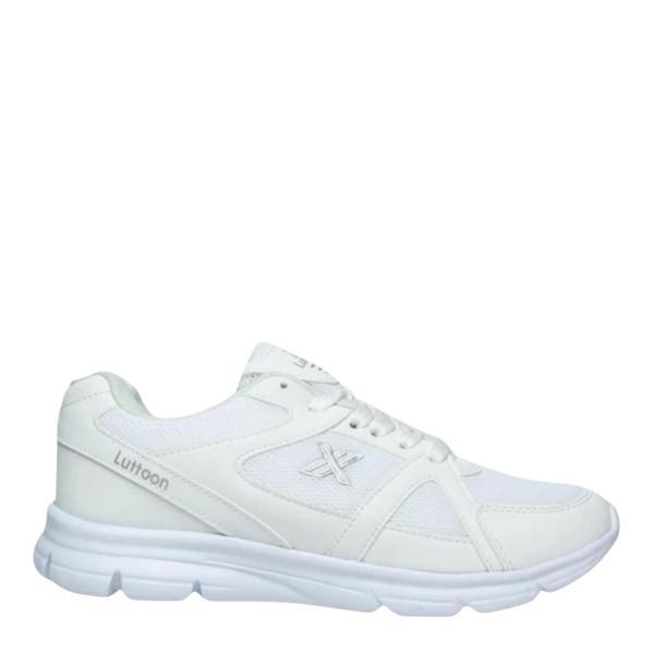 Lutton 2510 Unisex Beyaz Bağcıklı File Yürüyüş Koşu Büyük Numara Spor Ayakkabı 45 46 47 48 - Image 1
