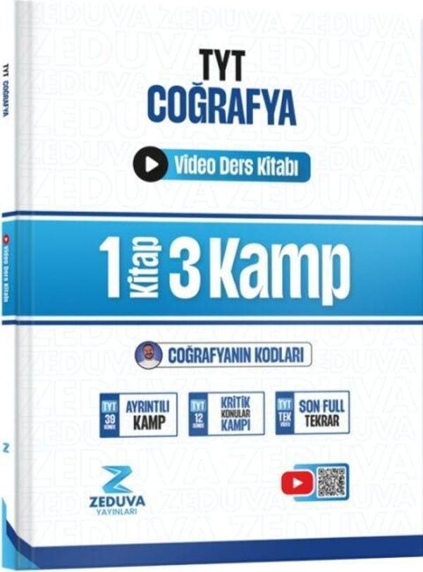 Coğrafyanın Kodları TYT Coğrafya 1 Kitap 3 Kamp Video Ders Kitabı Zeduva Yayınları - Akm Kitap - Image 1