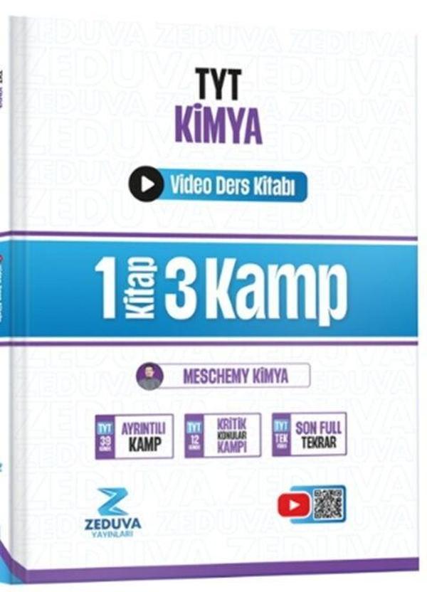Meschemy Kimya TYT Kimya 1 Kitap 3 Kamp Video Ders Kitabı Zeduva Yayınları - Akm Kitap - Image 1