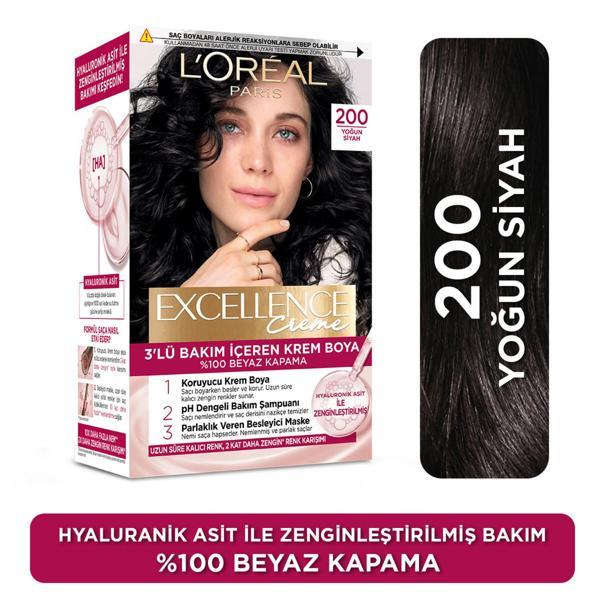 Excellence Creme Saç Boyası 200 Yoğun Siyah - Image 1