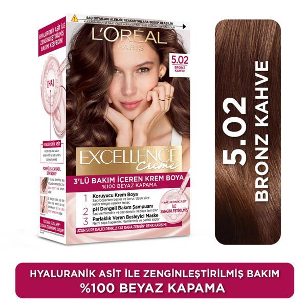 Excellence Creme Saç Boyası 5.02 Bronz Kahve - Image 1
