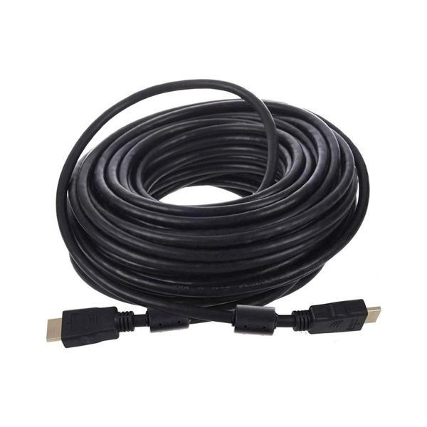 PLASTİK DÜZ SİYAH 20 METRE GOLD POŞETLİ HDMI KABLO  - Image 1