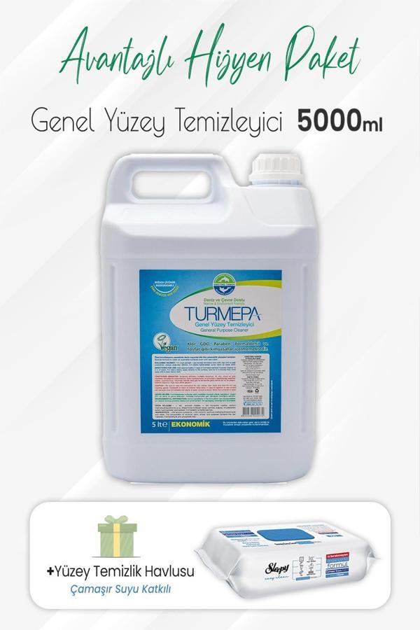 Turmepa Genel Yüzey Temizleyici 5 lt ve Çamaşır Sulu Yüzey Temizlik 100' lü - Image 1