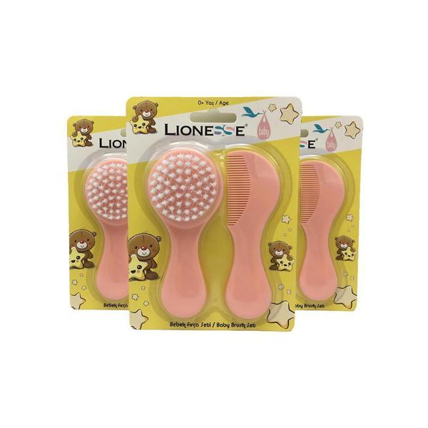 Tarko Lionesse Fırça Tarak Seti - Pembe x 3 - Image 1