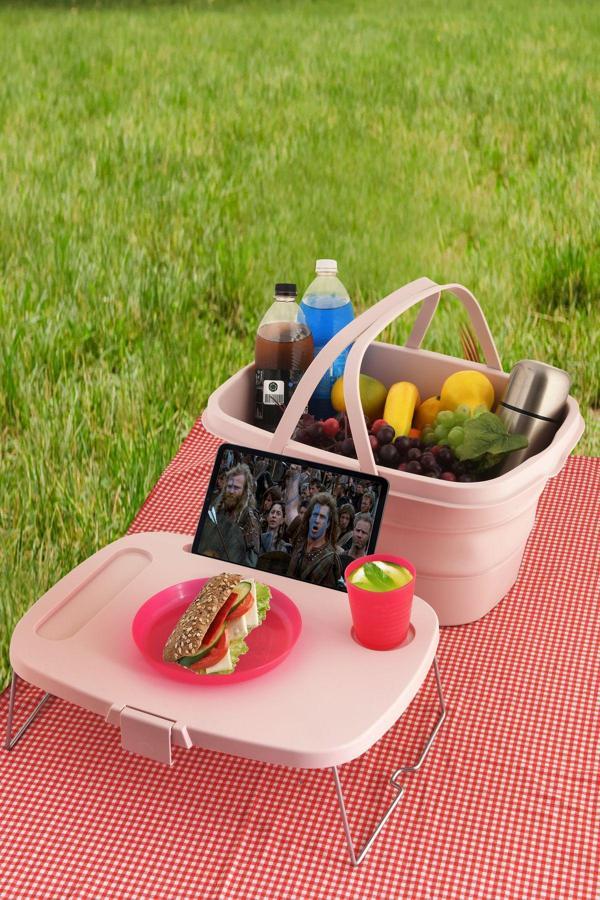 Zuu Baby Katlanır Piknik Sepeti Masalı Pembe - Image 1