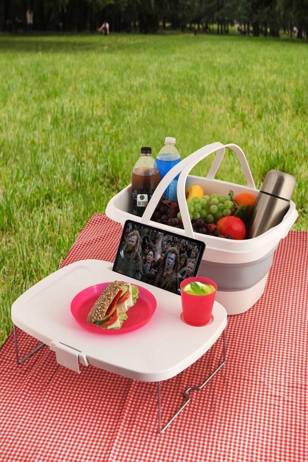 Zuu Baby Katlanır Piknik Sepeti Masalı Açık Gri - Image 1