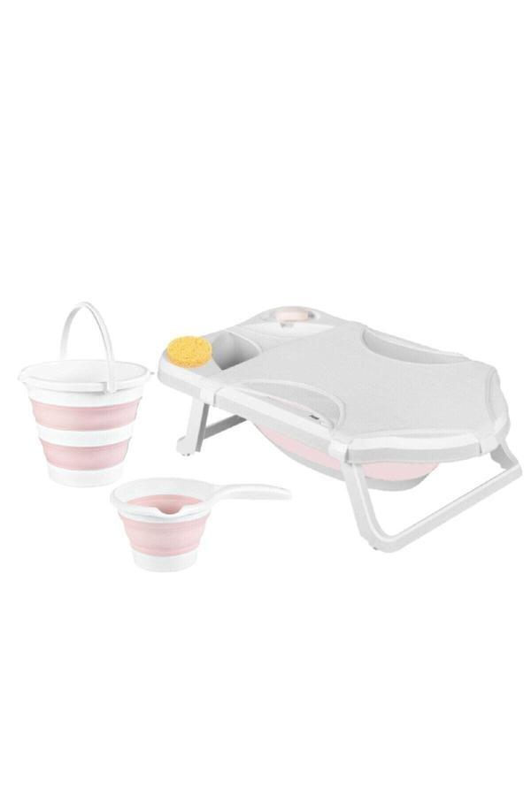 Sepetkitchen Fileli Katlanabilir Banyo Seti Pudra 5 Li Set - Image 1
