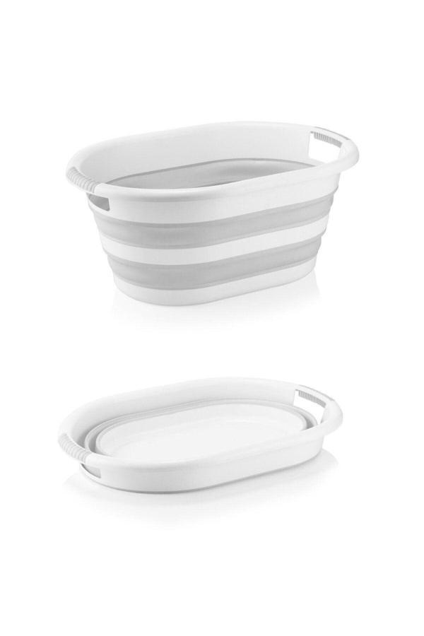 Sepetkitchen Katlanabilir Çamaşır Sepeti (Mega 38 Lt) Silikon Akordiyon Sepet Çamaşır Sepeti Çamaşır Sepeti - Image 1